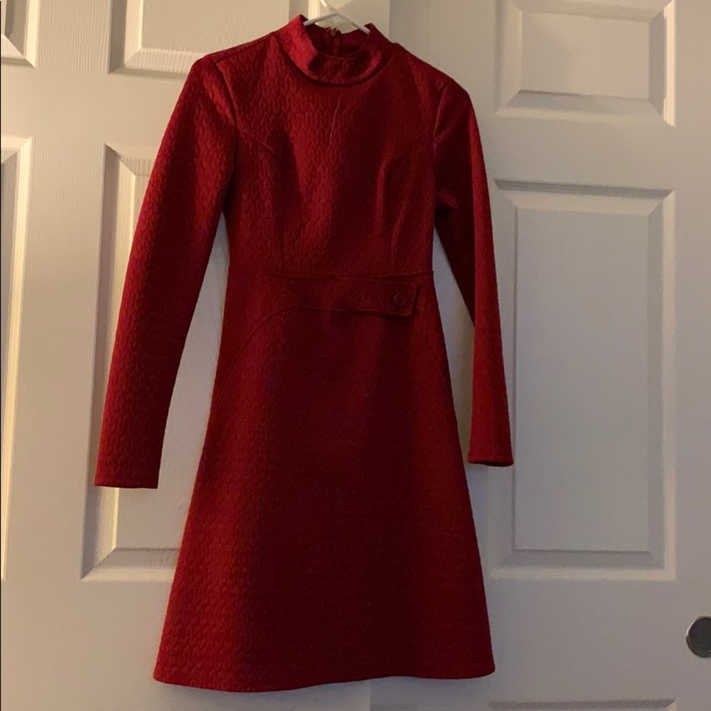 Modcloth Red quilted dress